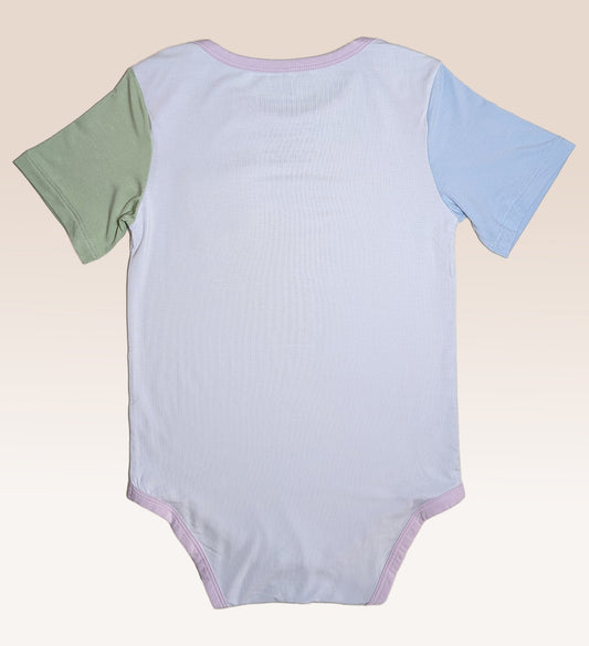 Colourblock Bamboo Onesie (Grey)