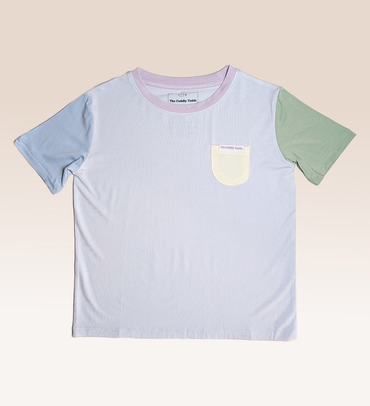 Colourblock Bamboo Pocket Tee (Grey)