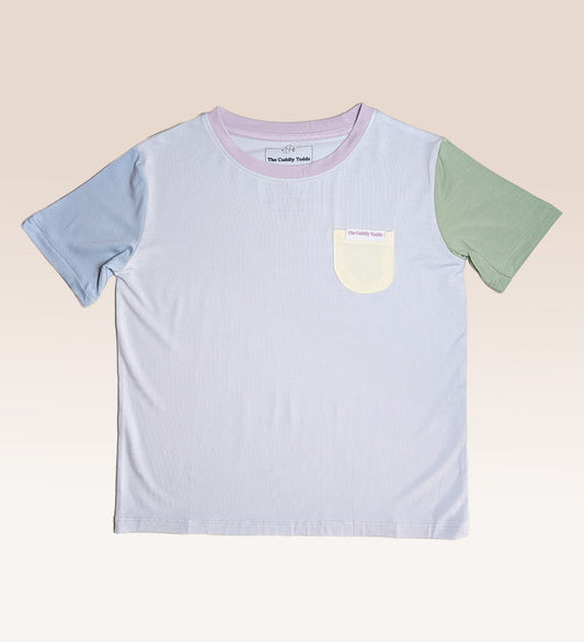 Colourblock Bamboo Pocket Tee (Grey)