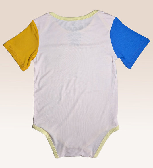 Colourblock Bamboo Onesie (Pink)