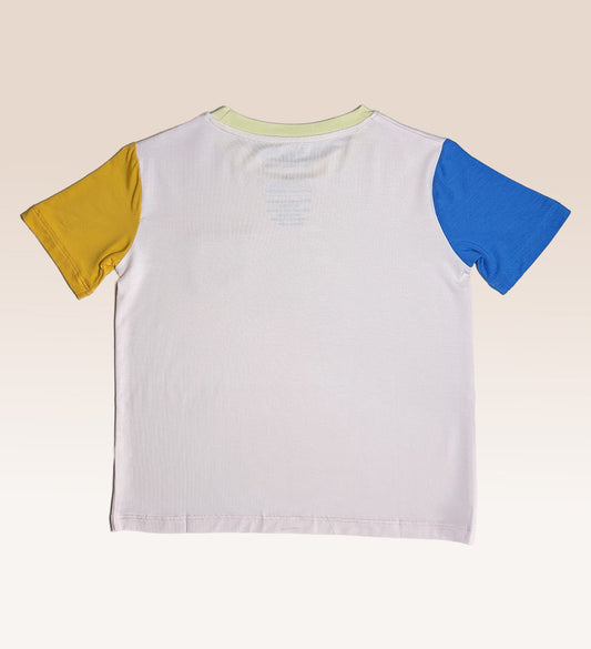 Colourblock Bamboo Pocket Tee (Pink)