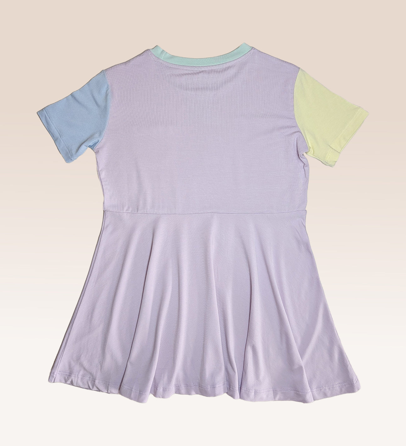 Colourblock Bamboo Twirl Dress (Purple)