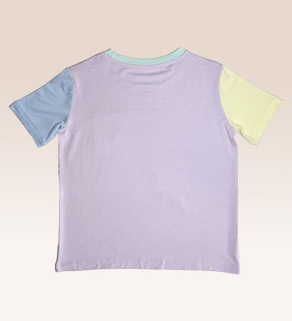 Colourblock Bamboo Pocket Tee (Purple)