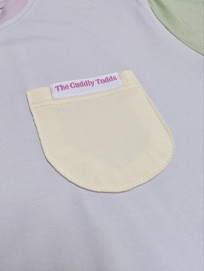Colourblock Bamboo Onesie (Grey)