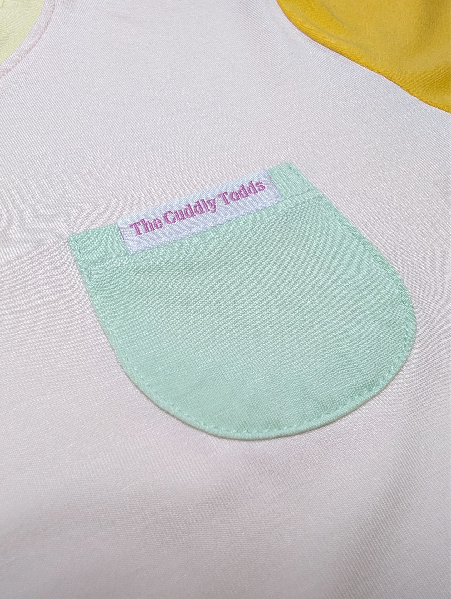 Colourblock Bamboo Pocket Tee (Pink)